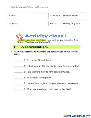 Previous Knowledge Practice