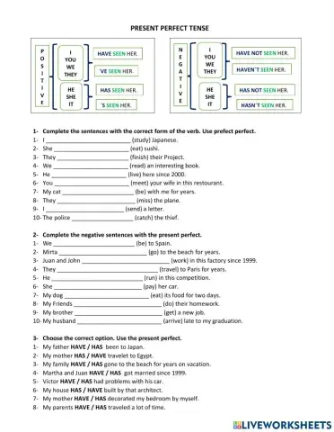 Present perfect tense