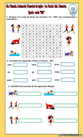 4to. Primaria. Primer Parcial - 2do. Trimestre.