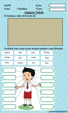 LKPD Kelas 1 Tema 1 Subtema 2