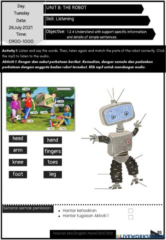 Unit 8: The Robot