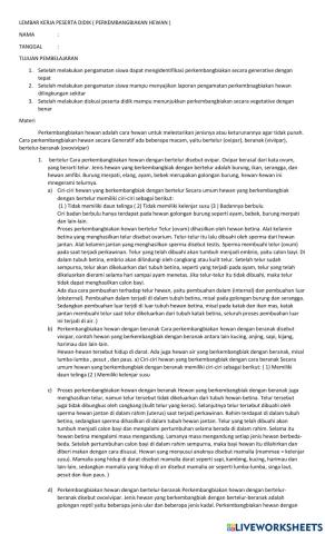 Perkembangbiakan Hewan