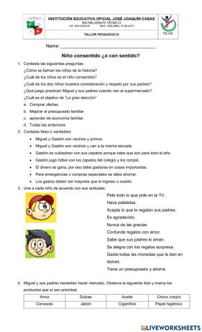 Los niños y la economía