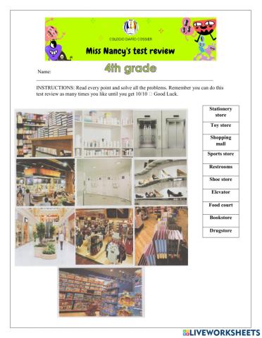 INGLÉS - Cuestionario 2T. Cuarto Grado 2021