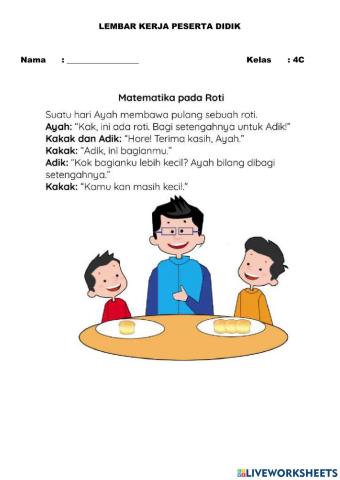 Mengenal Pecahan kelas 4