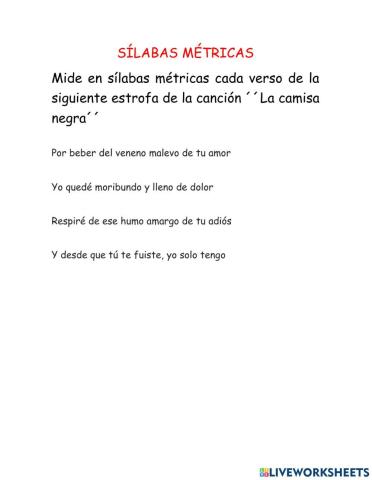 Sílabas métricas