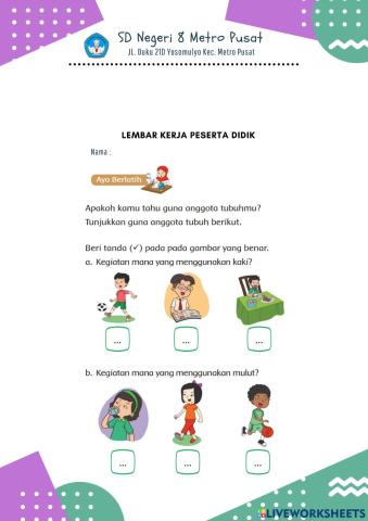 Kelas 1 Tema 1 Subtema 2 Pembelajaran 2