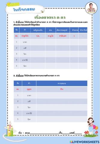 มาตราแม่ ก กา