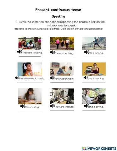 Present continuous tense