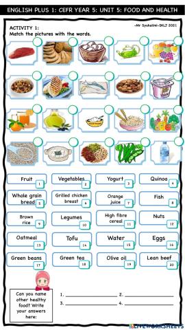 UNIT 5: FOOD AND HEALTH (pg2)