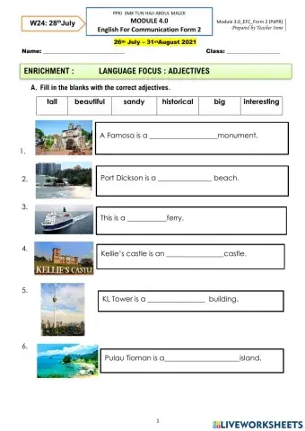 Activity in Pulau Tioman