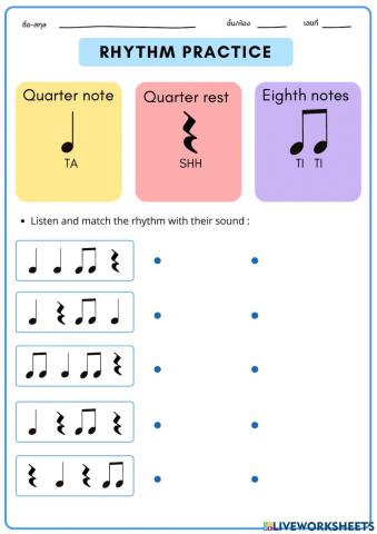 Basic Music Rhythm Practice (จังหวะเบื้องต้น)