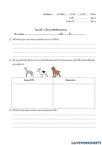 ใบงานที่ 1.1