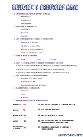 Religión y creencias de la cultura maya