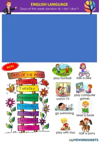 Days of the week (Revision 4) - I do I don't