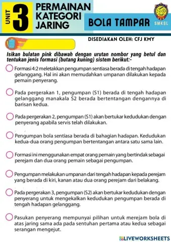 Kemahiran Asas Bola Tampar