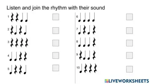 Quarter notes and rests