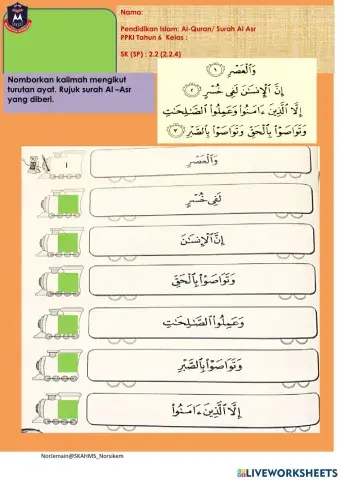 M27 hafazan surah al asr (2.2.4) ppki thn 6