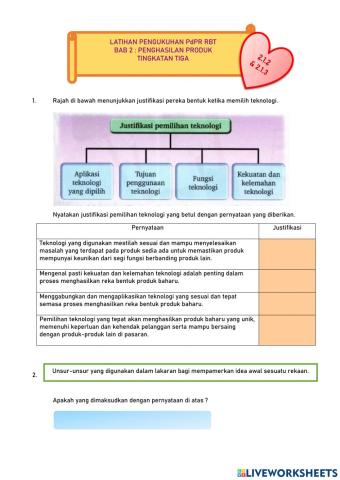 Latihan PdPR RBT T3 2.1.2 & 2.1.3