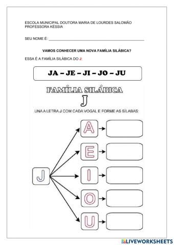 Família silábica J