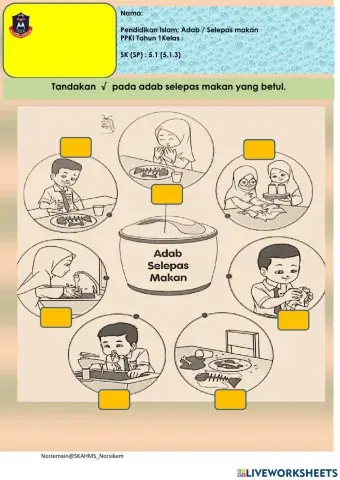 M29 adab selepas makan (5.3.1) ppki thn 1