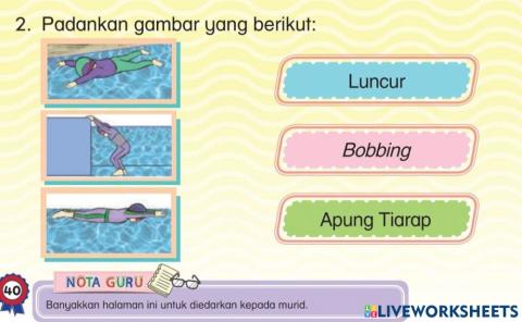 Pjk tahun 1 (aktiviti di kolam renang)