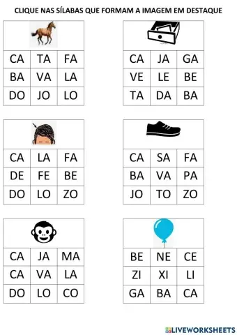 Jogo das três sílabas