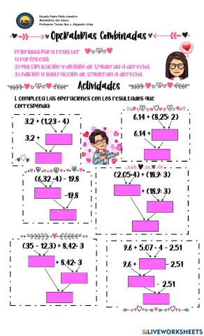 6to-Operaciones Combinadas (decimales)