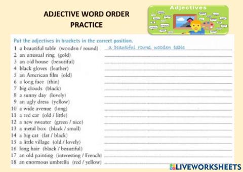 Adjective word order