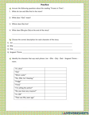 Reading -Frozen in time-