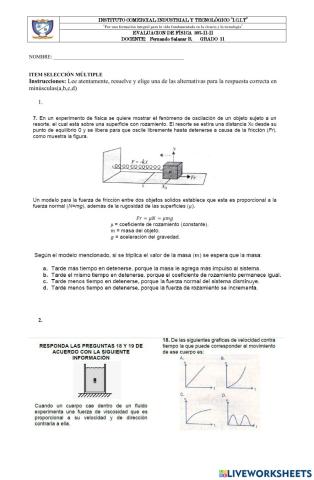 Examen Física 11 20-II-II