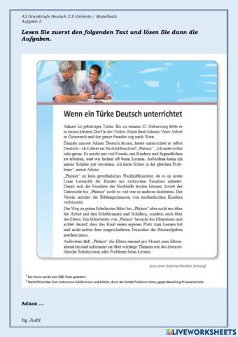 Wenn ein Türke Deutsch unterrichtet