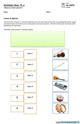 Bunyi Alat-alat Musik TK A