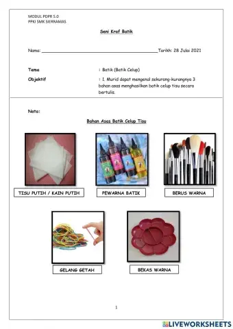 Alatan hasilkan batik tisu ikat dan celup