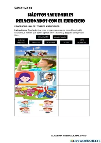 Hábitos relacionados con el ejercicio