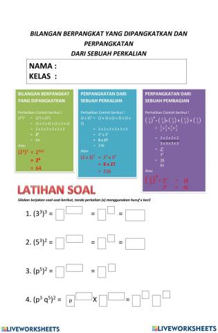 Bilangan Berpangkat dipangkatkan