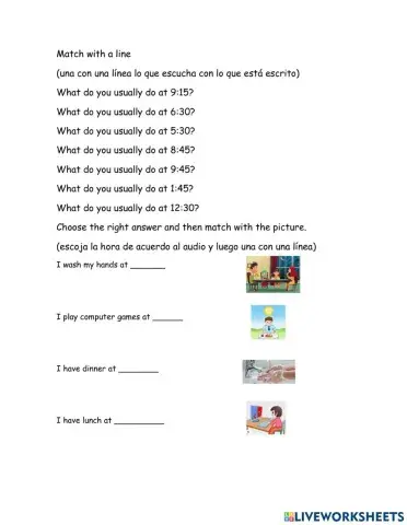 Daily routines listening easy