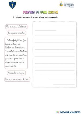 Partes de una carta