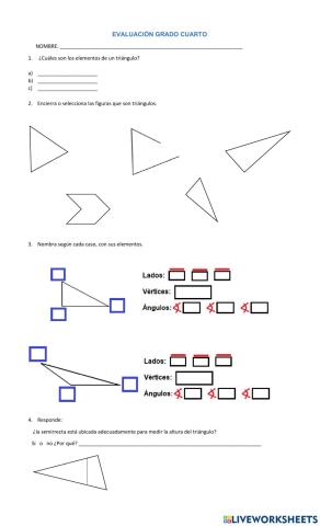Evaluación de triángulos
