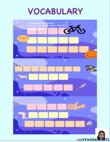 Vocabulary- review flyrs