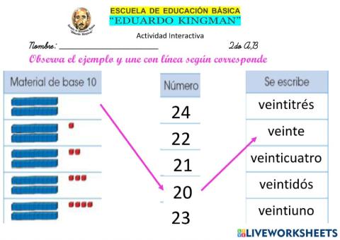 Escritura de número