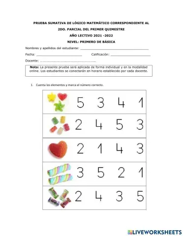 Sumativa de Lógico matemático