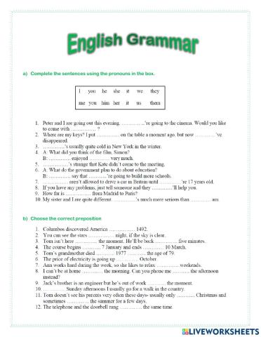 Grammar A1 IV