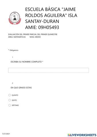 Evaluacion primer parcial