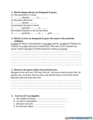 French work for P 4 four, 3
