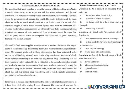 ielts reading multiple choice practice