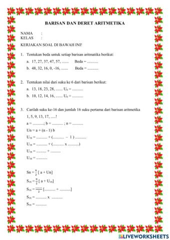 Barisan Dan Deret Aritmetika
