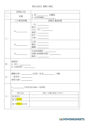 現在完成式重點小筆記