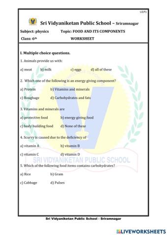 Food and its components