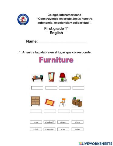 Furniture and prepositions